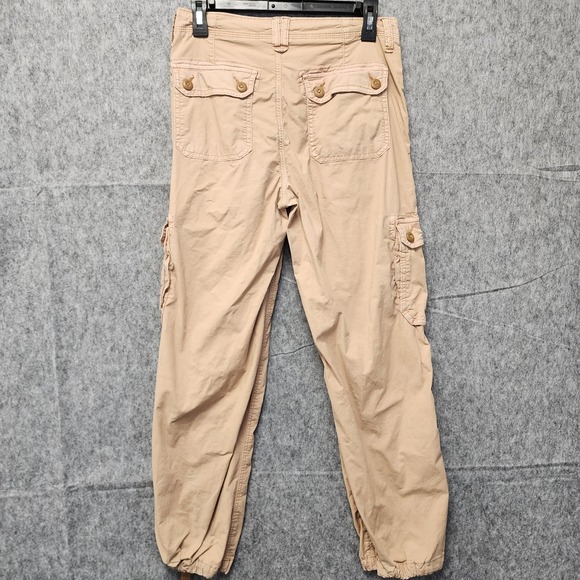 American Eagle Outfitters Cargo Pants Womens 4 Short Stretch Relaxed Fit Khaki - Picture 3 of 12